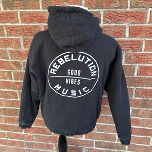 Unisex hoodie- rebelution concert hoodie Sherpa lined